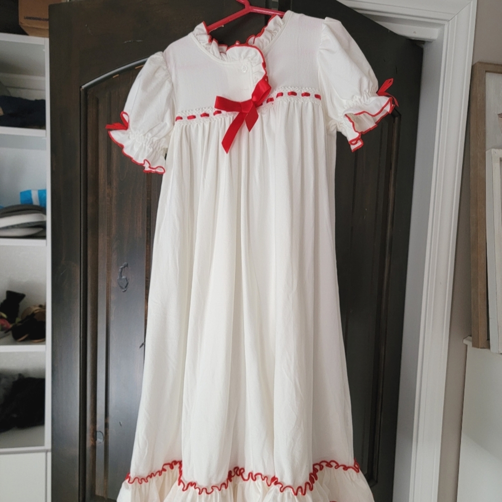 Nutcracker Christmas Pajamas Size 8 Girls White and Red never worn.